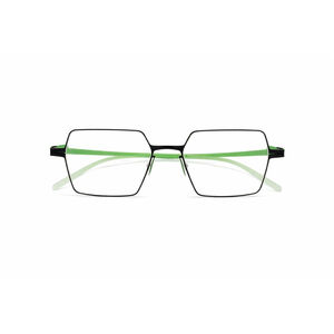 LOOL IONIC DSGR 50-18-140 Eyeglass Frames Black Green Metal Made Spain